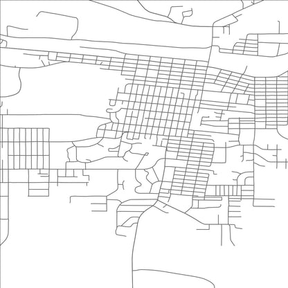 ROAD MAP OF HAVRE, MONTANA BY MAPBAKES