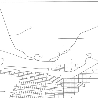 ROAD MAP OF HAVRE NORTH, MONTANA BY MAPBAKES