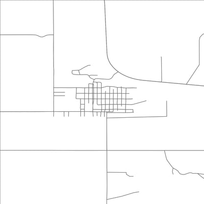 ROAD MAP OF HOBSON, MONTANA BY MAPBAKES