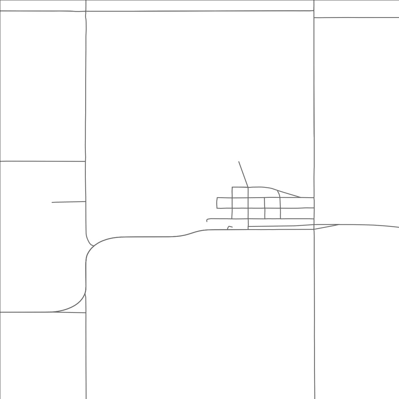 ROAD MAP OF HOGELAND, MONTANA BY MAPBAKES