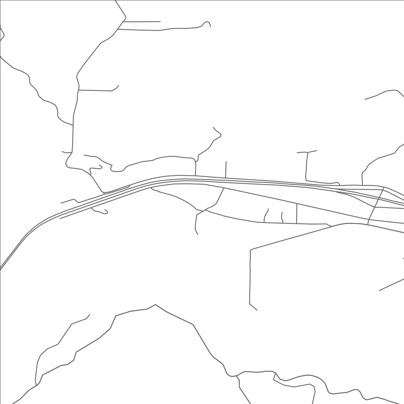 ROAD MAP OF HUSON, MONTANA BY MAPBAKES