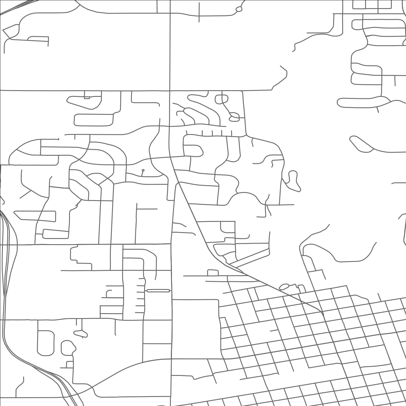 ROAD MAP OF KALISPELL, MONTANA BY MAPBAKES