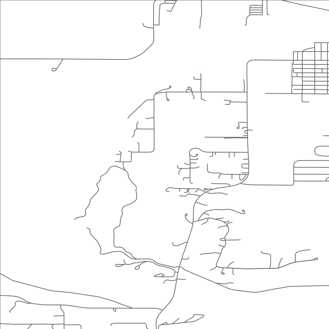 ROAD MAP OF KERR, MONTANA BY MAPBAKES