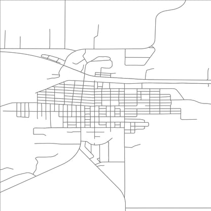 ROAD MAP OF MALTA, MONTANA BY MAPBAKES