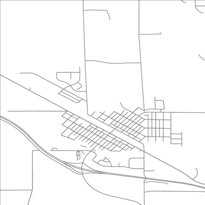 ROAD MAP OF MANHATTAN, MONTANA BY MAPBAKES