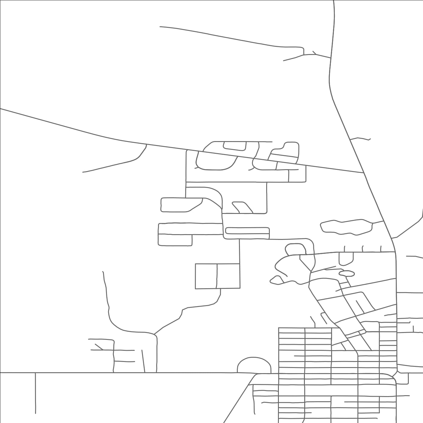 ROAD MAP OF NORTH BROWNING, MONTANA BY MAPBAKES