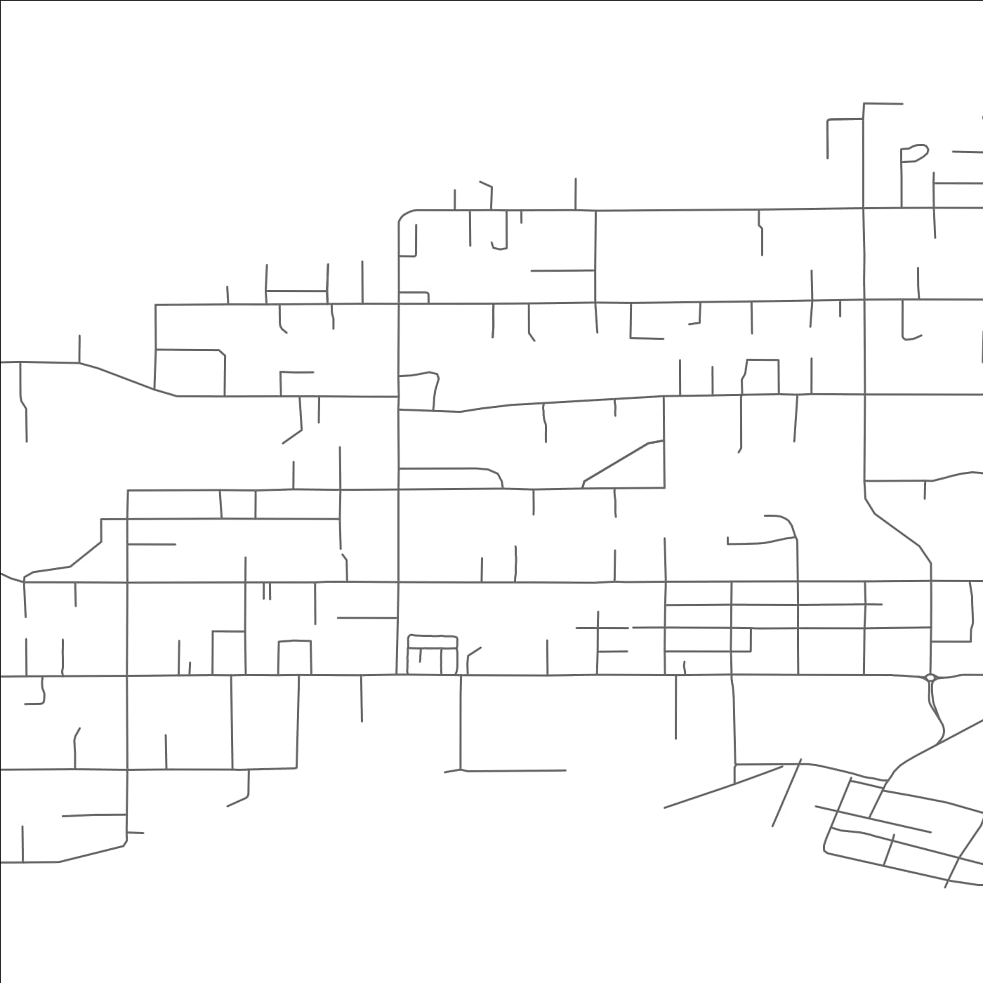 ROAD MAP OF ORCHARD HOMES, MONTANA BY MAPBAKES