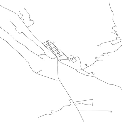 ROAD MAP OF PARADISE, MONTANA BY MAPBAKES