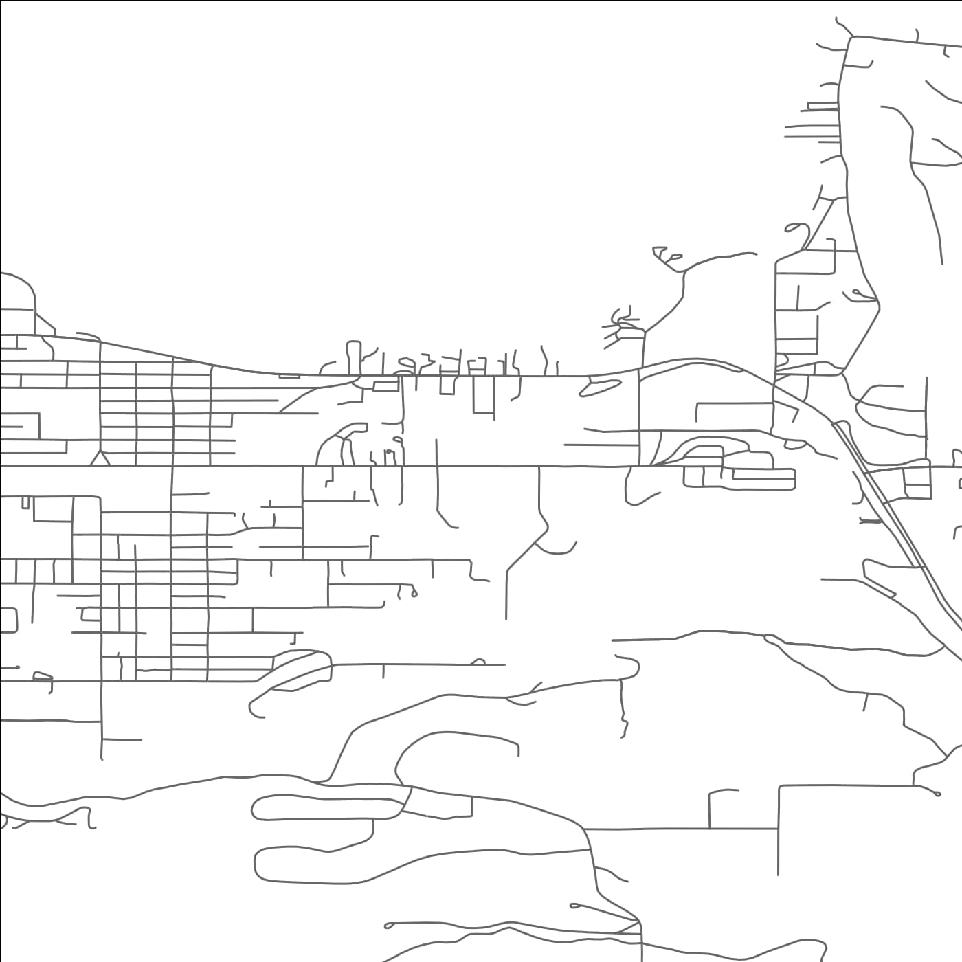 ROAD MAP OF POLSON, MONTANA BY MAPBAKES