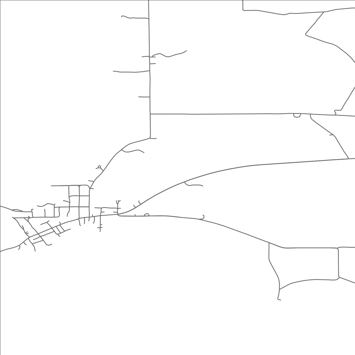 ROAD MAP OF PONY, MONTANA BY MAPBAKES