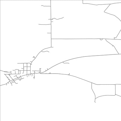 ROAD MAP OF PONY, MONTANA BY MAPBAKES