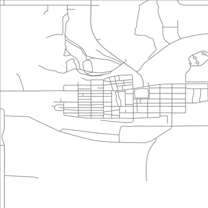 ROAD MAP OF POPLAR, MONTANA BY MAPBAKES