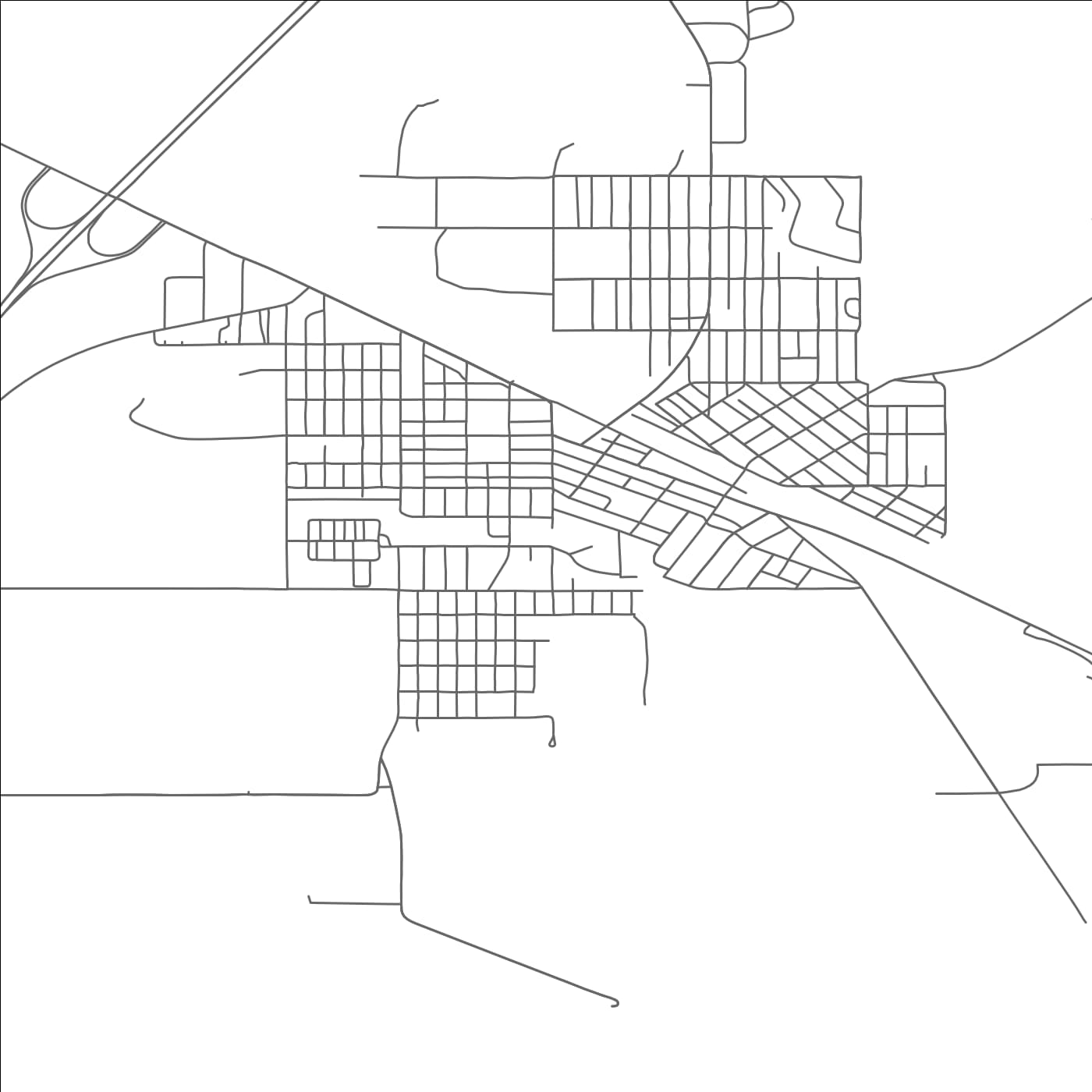 ROAD MAP OF SHELBY, MONTANA BY MAPBAKES