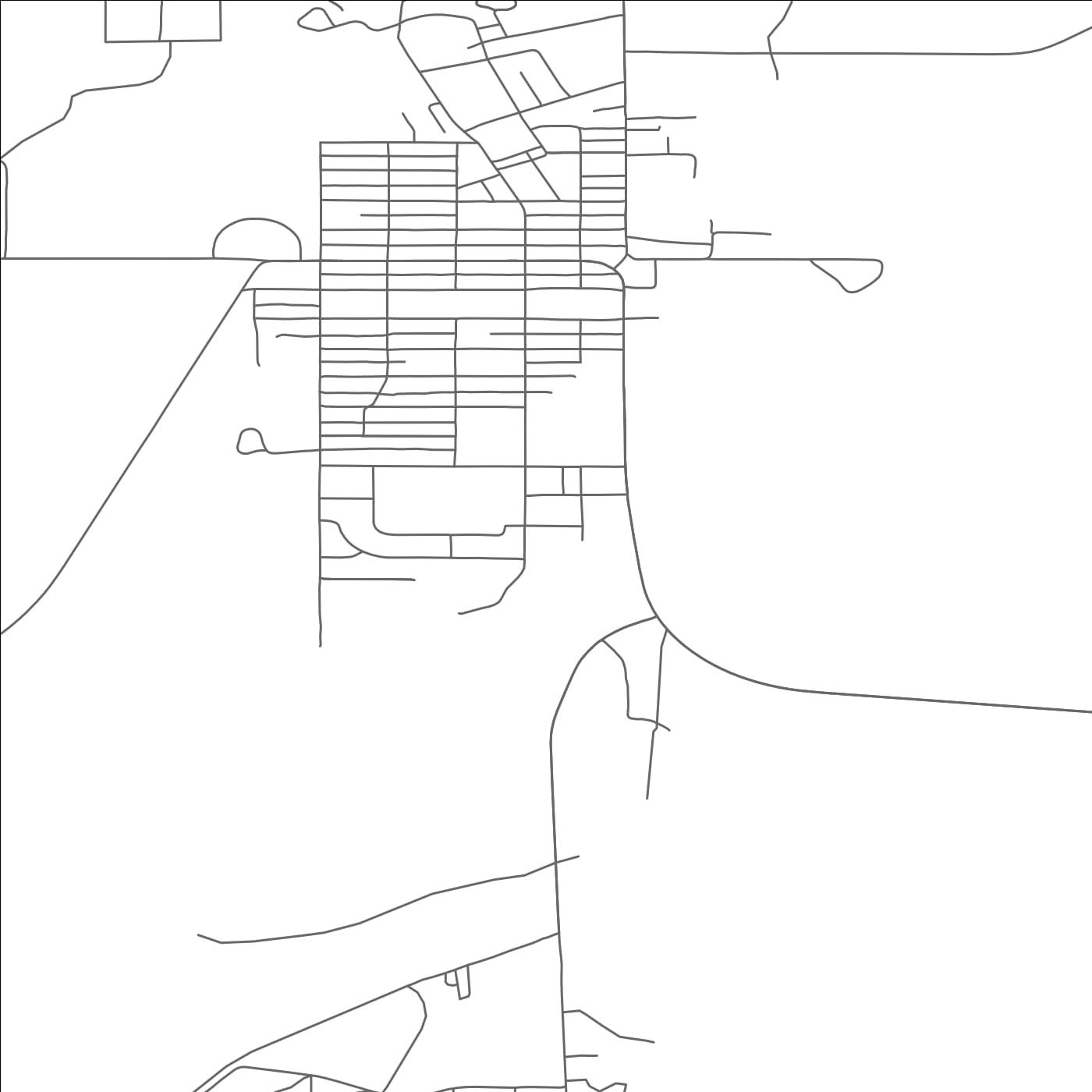 ROAD MAP OF SOUTH BROWNING, MONTANA BY MAPBAKES