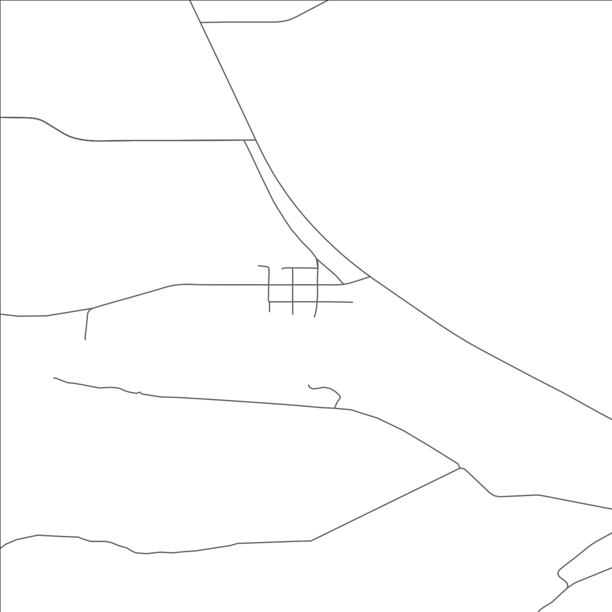 ROAD MAP OF SQUARE BUTTE, MONTANA BY MAPBAKES