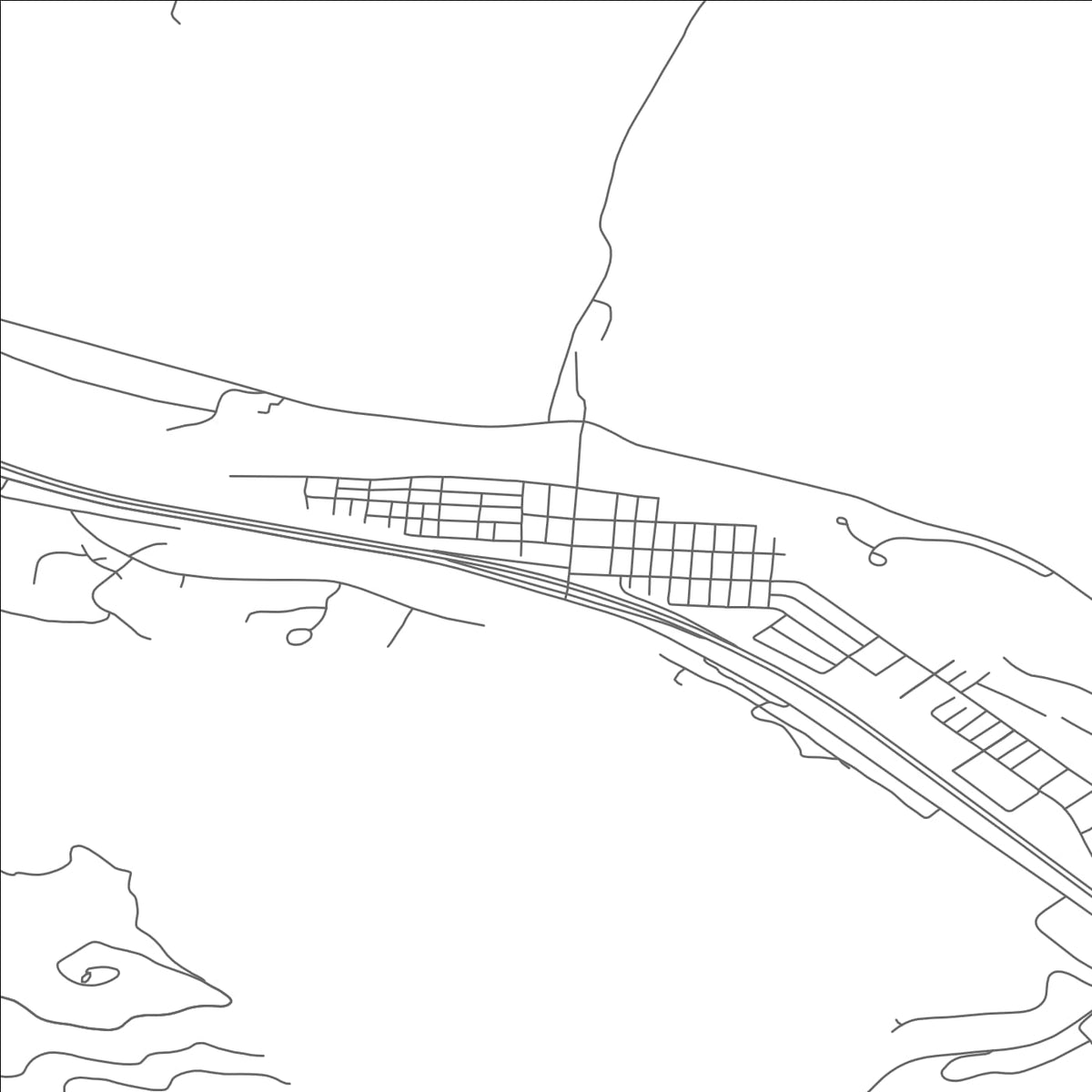 ROAD MAP OF SUPERIOR, MONTANA BY MAPBAKES