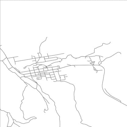 ROAD MAP OF VIRGINIA CITY, MONTANA BY MAPBAKES