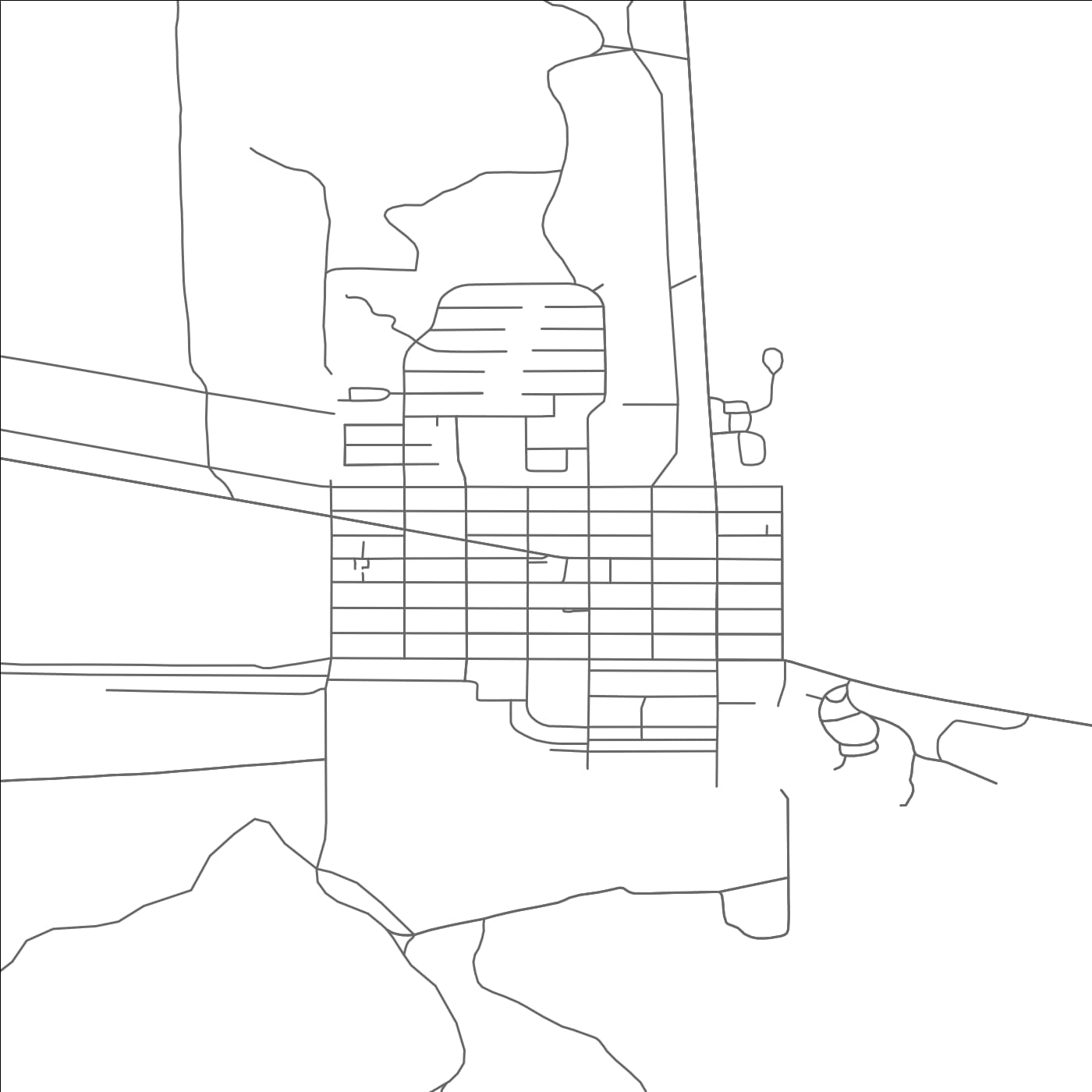 ROAD MAP OF WEST YELLOWSTONE, MONTANA BY MAPBAKES