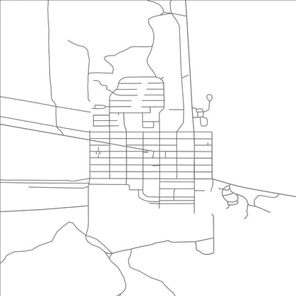 ROAD MAP OF WEST YELLOWSTONE, MONTANA BY MAPBAKES