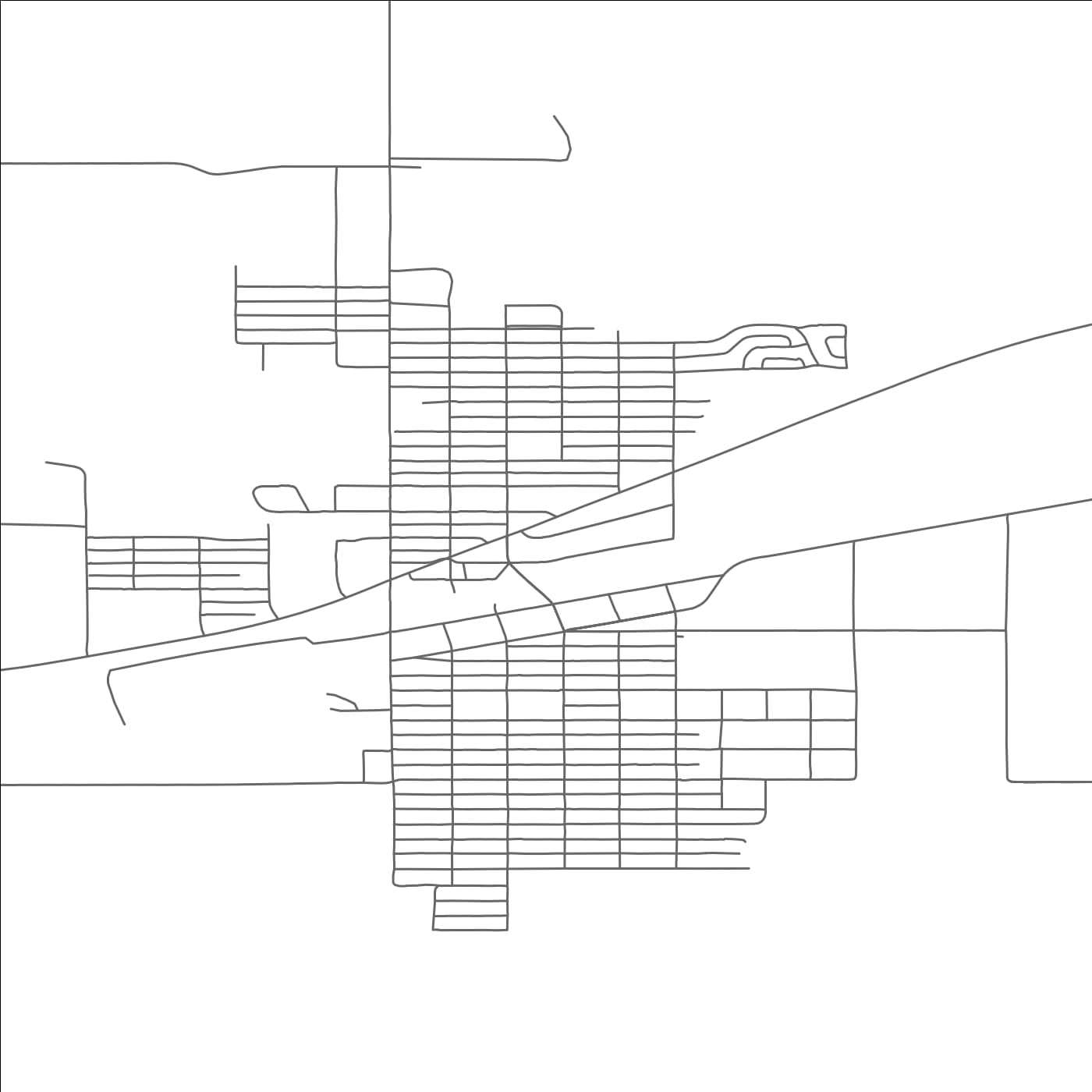 ROAD MAP OF WOLF POINT, MONTANA BY MAPBAKES