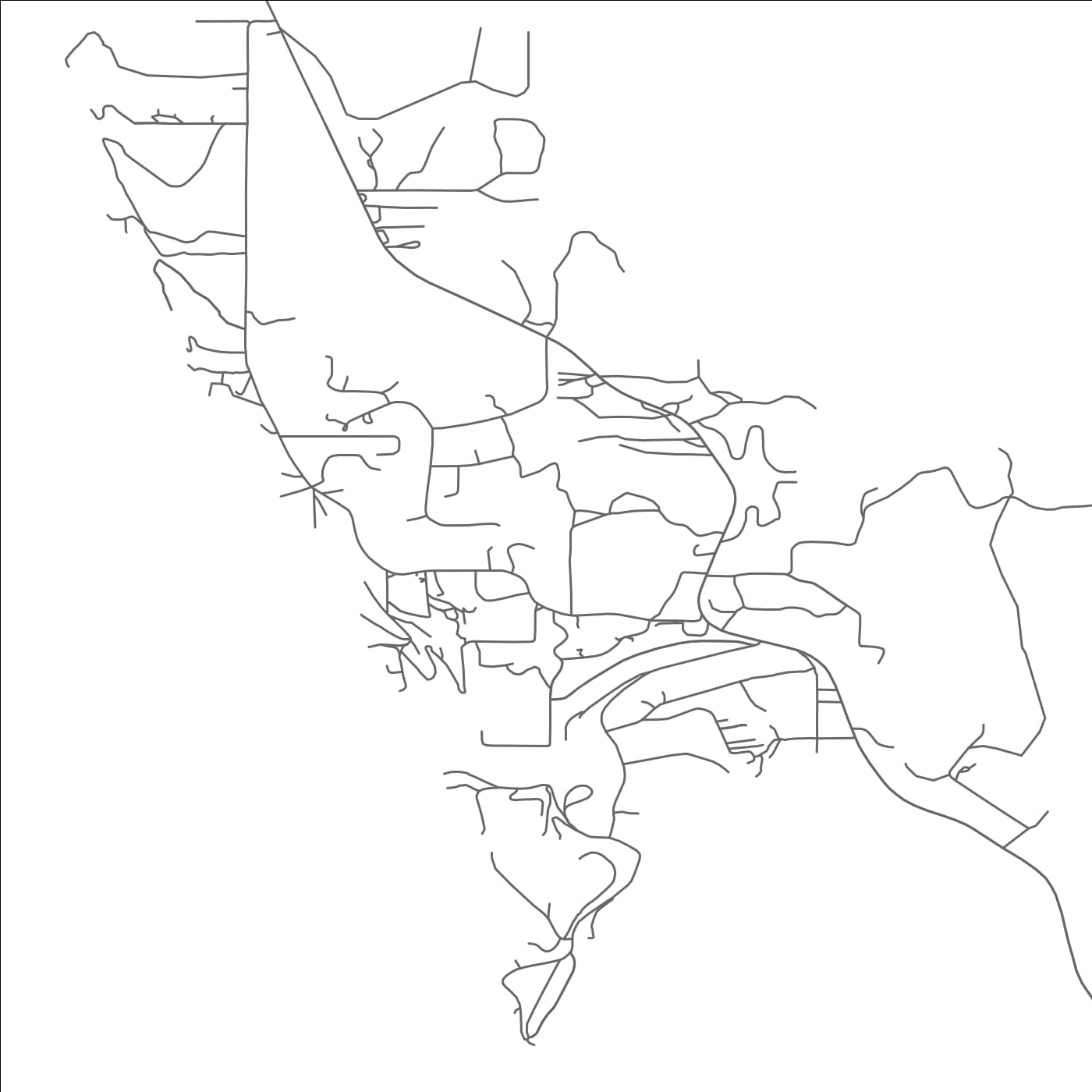 ROAD MAP OF WOODS BAY, MONTANA BY MAPBAKES