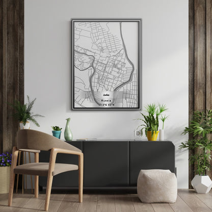 ROAD MAP OF ASHA, RUSSIA BY MAPBAKES