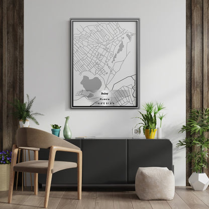 ROAD MAP OF BALEY, RUSSIA BY MAPBAKES