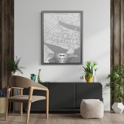 ROAD MAP OF BRATSK, RUSSIA BY MAPBAKES