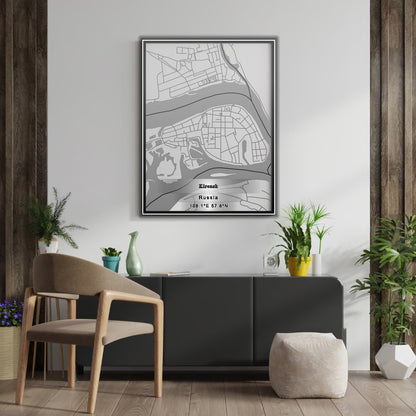ROAD MAP OF KIRENSK, RUSSIA BY MAPBAKES