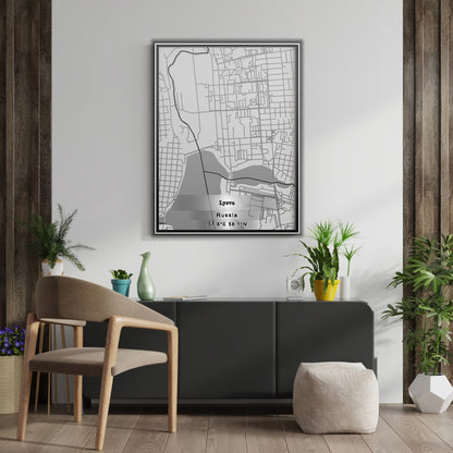 ROAD MAP OF LYSVA, RUSSIA BY MAPBAKES