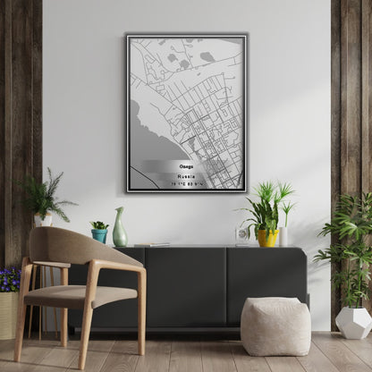 ROAD MAP OF ONEGA, RUSSIA BY MAPBAKES