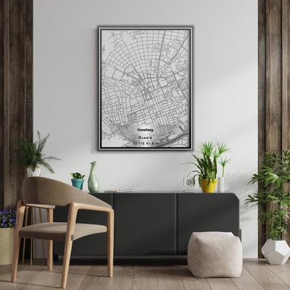ROAD MAP OF ORENBURG, RUSSIA BY MAPBAKES