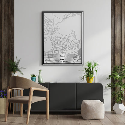 ROAD MAP OF OZYORY, RUSSIA BY MAPBAKES