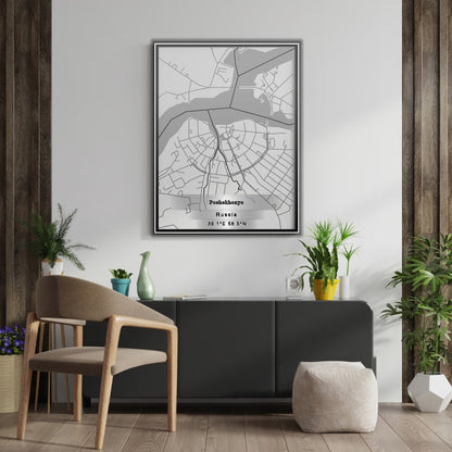 ROAD MAP OF POSHEKHONYE, RUSSIA BY MAPBAKES