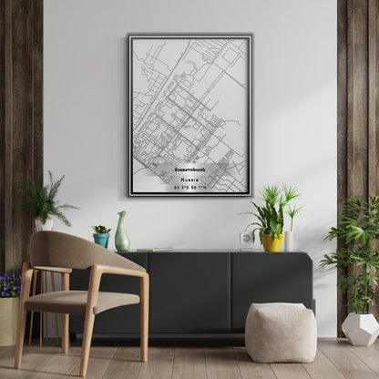 ROAD MAP OF SOSNOVOBORSK, RUSSIA BY MAPBAKES