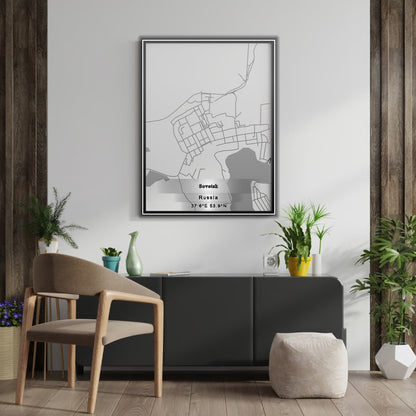 ROAD MAP OF SOVETSK1, RUSSIA BY MAPBAKES