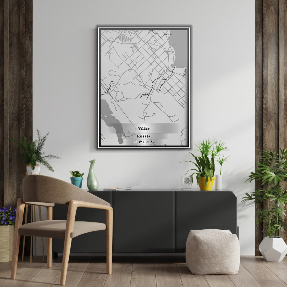 ROAD MAP OF VALDAY, RUSSIA BY MAPBAKES