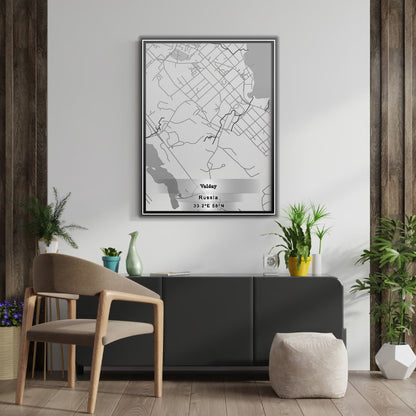 ROAD MAP OF VALDAY, RUSSIA BY MAPBAKES