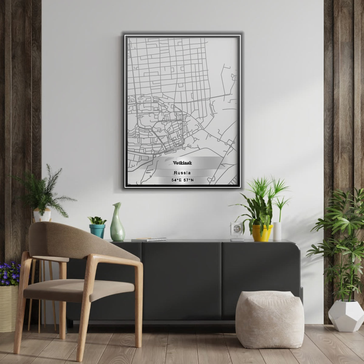 ROAD MAP OF VOTKINSK, RUSSIA BY MAPBAKES
