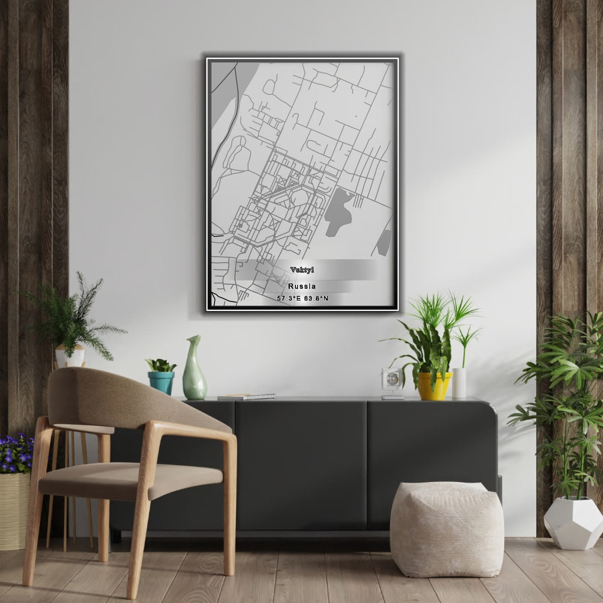 ROAD MAP OF VUKTYL, RUSSIA BY MAPBAKES