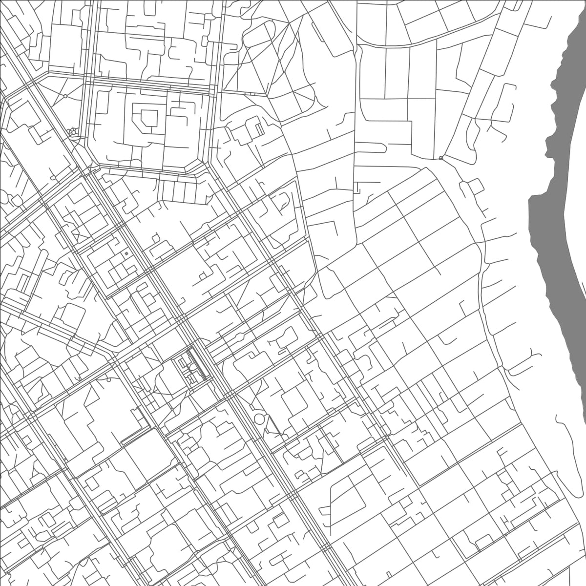 ROAD MAP OF BARNAUL, RUSSIA BY MAPBAKES