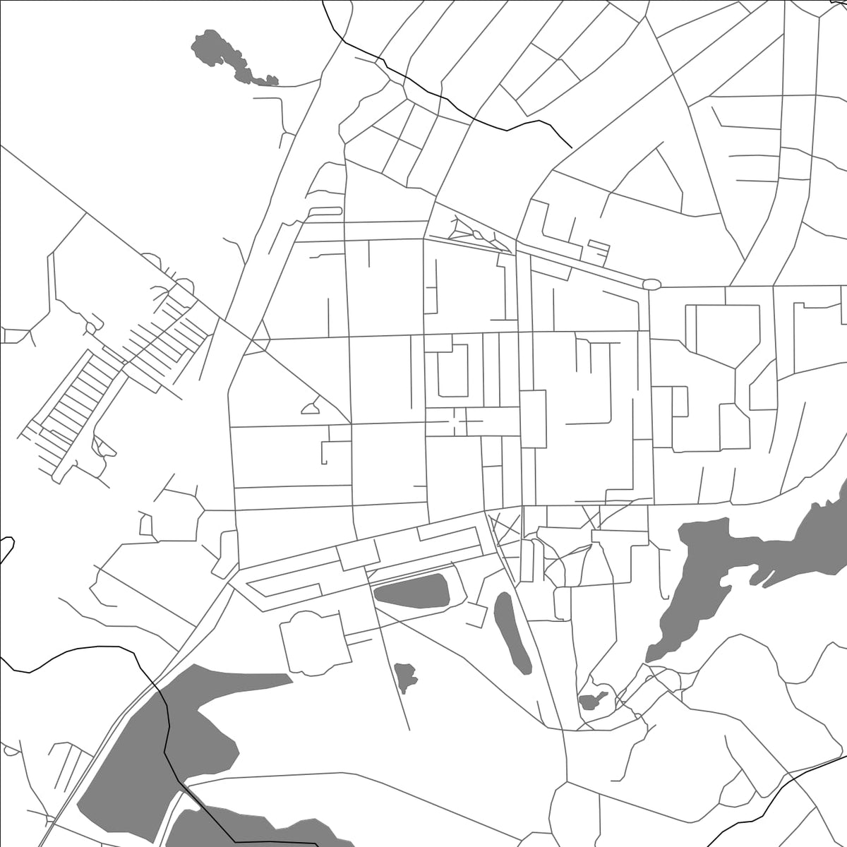 ROAD MAP OF BOKSITOGORSK, RUSSIA BY MAPBAKES