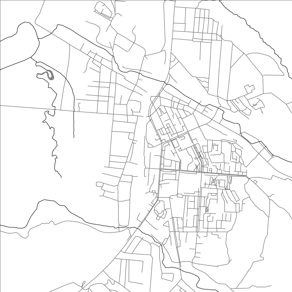 ROAD MAP OF DOLINSK, RUSSIA BY MAPBAKES
