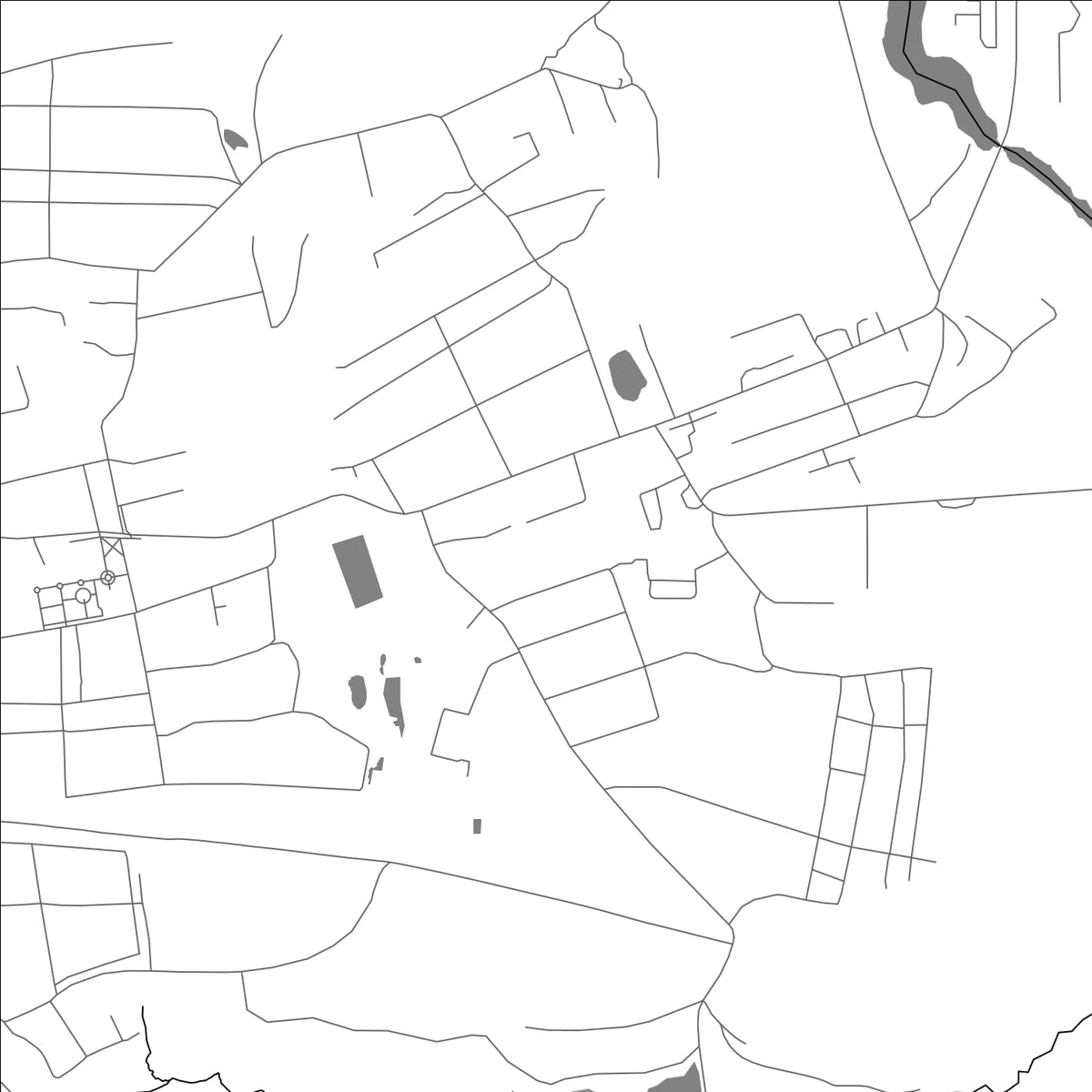ROAD MAP OF DONSKOY, RUSSIA BY MAPBAKES