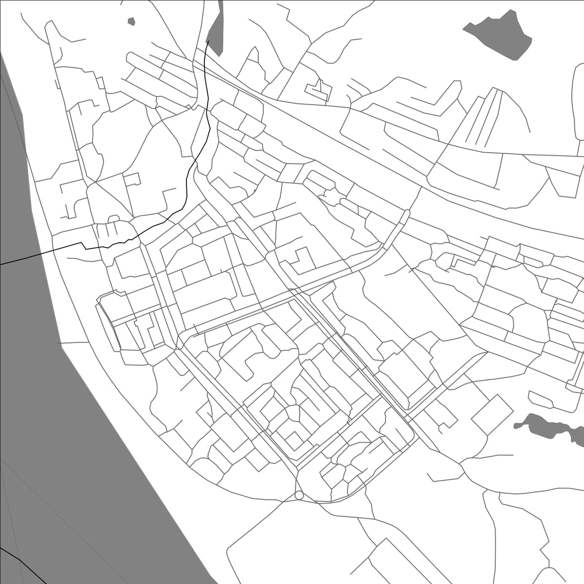 ROAD MAP OF DUDINKA, RUSSIA BY MAPBAKES