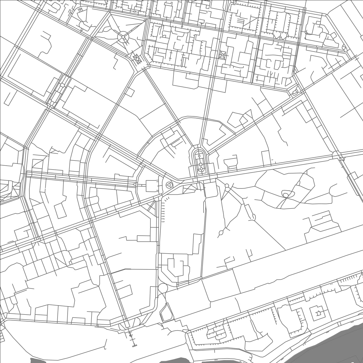 ROAD MAP OF DZERZHINSK, RUSSIA BY MAPBAKES