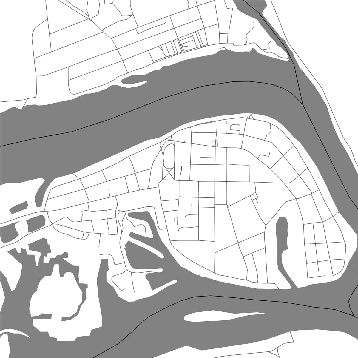 ROAD MAP OF KIRENSK, RUSSIA BY MAPBAKES