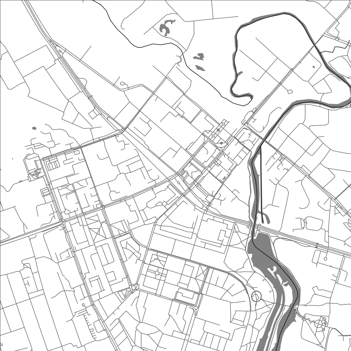 ROAD MAP OF KLIN, RUSSIA BY MAPBAKES