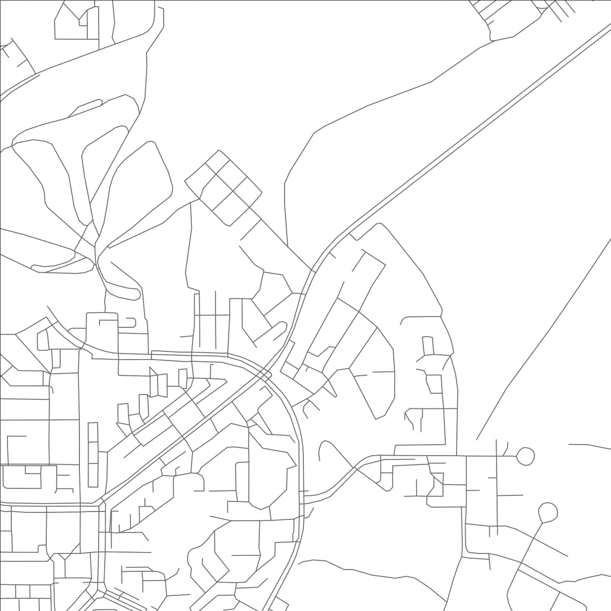 ROAD MAP OF KOSTOMUKSHA, RUSSIA BY MAPBAKES
