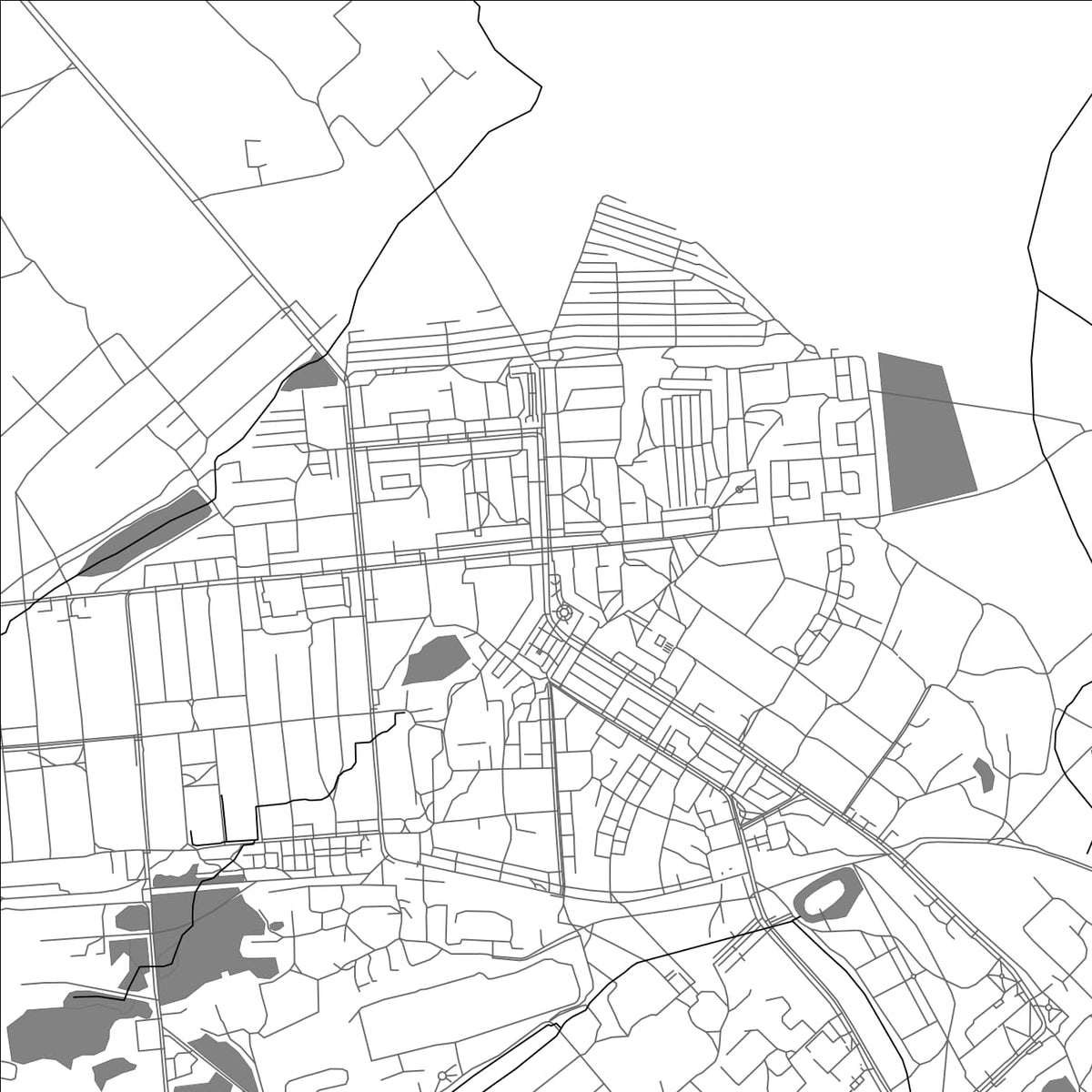 ROAD MAP OF KULEBAKI, RUSSIA BY MAPBAKES